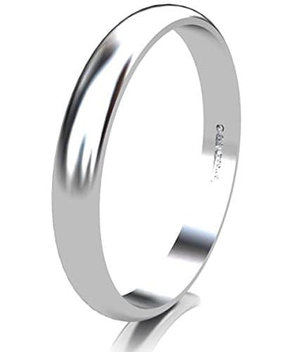 Ladies Sterling Silver Wedding Ring Band. 3mm width - Plain but Classy Ring - Product comes complete with Cushioned Ring Box (H)