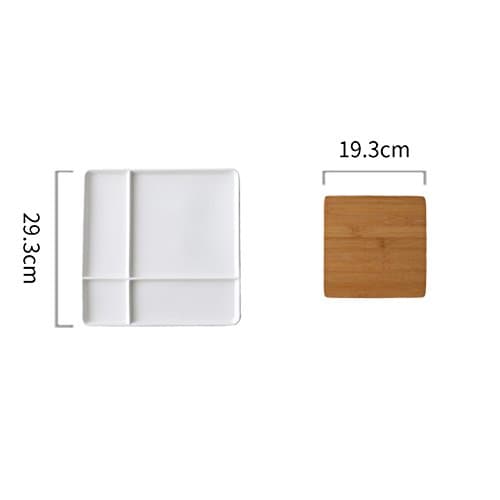 [creative] simple separate cake dessert plate location ceramics household use dish dish cutlery set-B