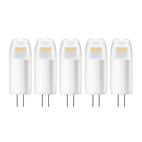 5 x Replacement Attra Lux G4 1 W LED Bulbs 10 W A/Diameter 14 mm Length 43 mm 90 Lumen 2700 K Warm White