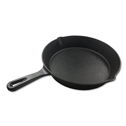 SYS Black Handle Casting Iron Pan Stone Layer Frying Pot Saucepan Small Fried Eggs (25cm)