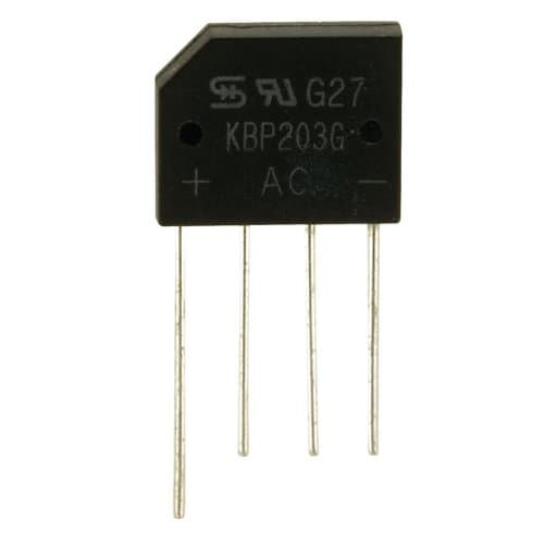 Taiwan Semiconductor 5 x KBP203G C2 2A 200V Inline Bridge Rectifier Diode
