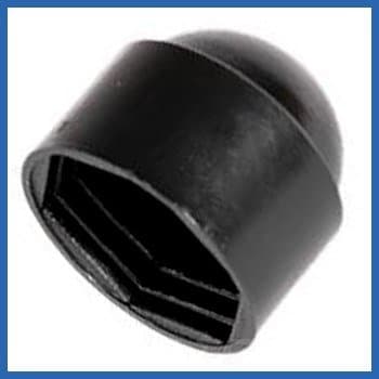 Bolt and Nut Protection Cover Cap Black M5 - 100 Pack