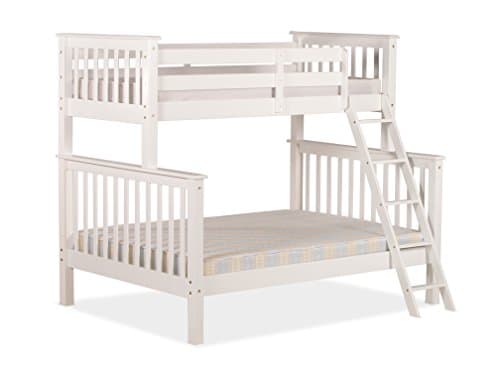 3FT OVER 4FT6 AMANI CHILTERN BUNK BED IN WHITE WITH 2 MEMORY FOAM 5000 MATTRESSES AND UNDERBED DRAWERS