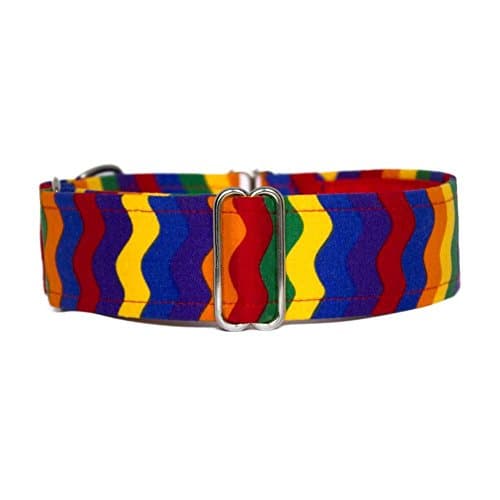 Noddy &amp; Sweets Martingale Collar [Rainbow] - Medium 3.8cm Width
