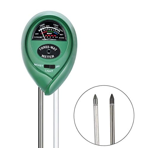 Leyoda Soil pH Meter, 3-in-1 Soil Test Kit for Moisture, Light &amp; pH, for Home, Garden, Lawn, Farm, Plants, Herbs &amp; Gardening Tools, Indoor/Outdoors Plant Care Soil Tester (No Battery Needed)