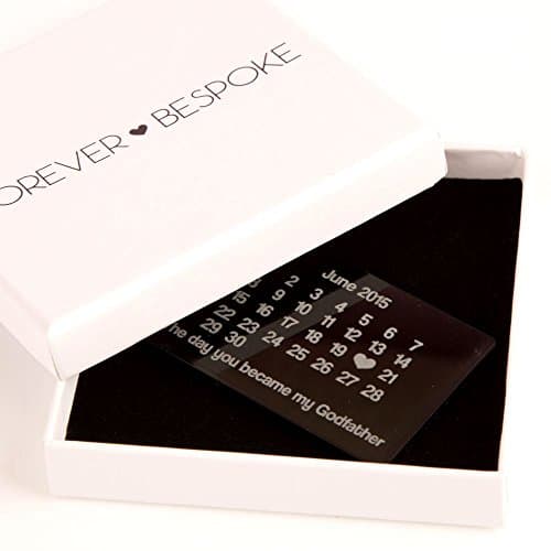 Personalised Godfather Since Acrylic Key Ring Black