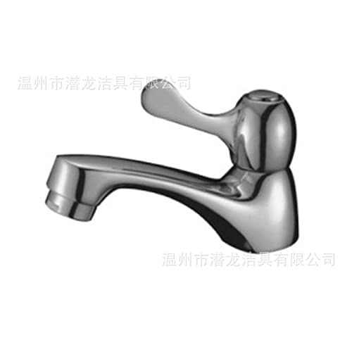 Single Handle Chrome Basin Faucet , 1/2,1/2