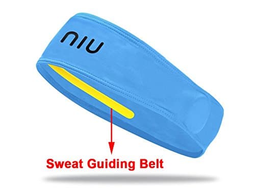 NIU Wireless Bluetooth Headband With Bluetooth Stereo Removable Headphone And Sweat Guiding Belt Perfect For Fitness Sports Air Travel Meditation Relaxation And Sleep (blue)