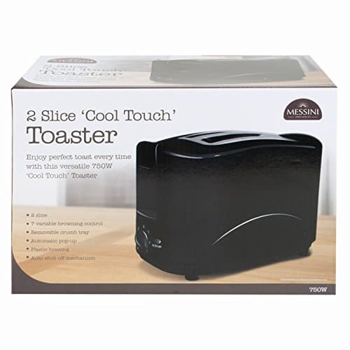 2 Slice Cool Touch Toaster (Black)