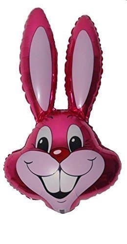Pink Rabbit Shaped 26 Inch Foil Balloon