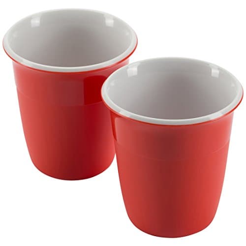 Trudeau Maison Leon Kids, Drinking Cup in a Set of 2, Stackable, Each 265 ml, Red, 12 x 8.5 x 16 cm