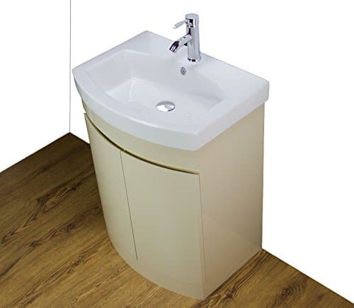 Vanity Unit Cabinet Ceramic Basin Sink Bathroom Floor standing Tap Waste 600 MM