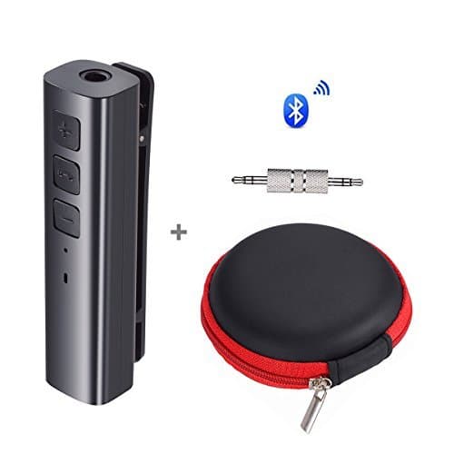 Bluetooth Audio Adapter Wireless Music Receiver Hands-free Audio Adapter with Mic for 3.5mm Headphones Earbuds Headsets Speakers, Works with Smartphones and Tablets, Arouse,Black AR-05
