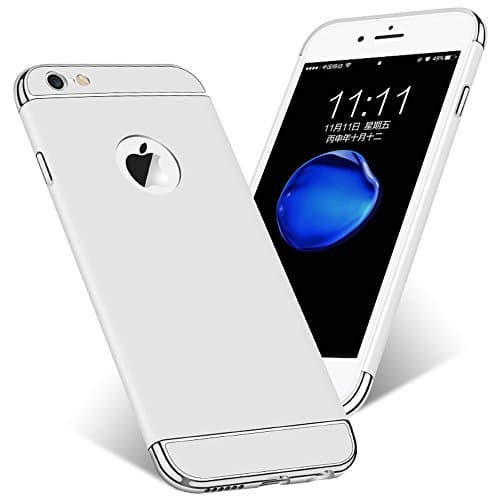 WYBAN iPhone 6plus Case,iPhone 6s plus Case, 3 in 1 Ultra Thin Hard Anti-Scratch Shockproof Electroplate Frame with Coated Surface Excellent Grip Case for Apple iPhone 6 plus ,iPhone 6s plus (Iphone6plus/6splus, Silver)