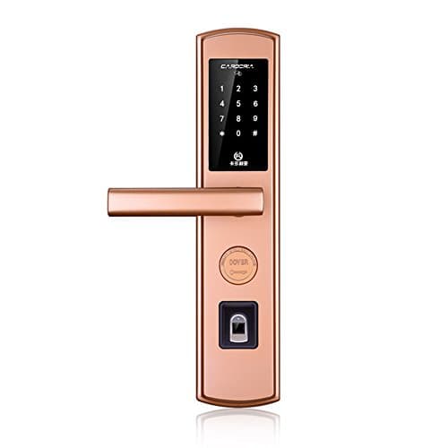 Security High Effectively Fingerprint Smart door lock Touchscreen Keypad Remote App Management Digital Keyless Locks,Reversible Handle-gold