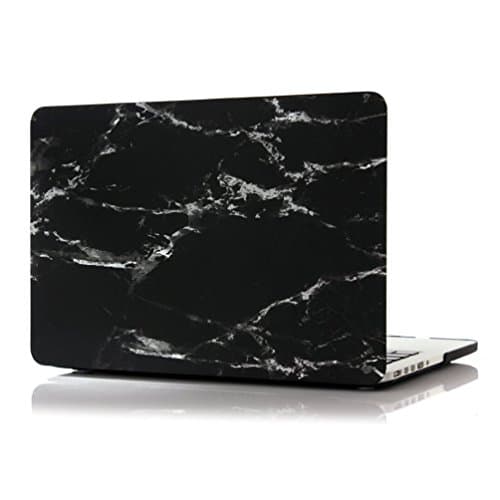 ColorMixs® For MacBook Air 13 inch/Marble Pattern Rubber Coated Hard Shell Case Cover+keyboard skin+ac.y.c wipe cloth- Marble Pattern Case(Black)