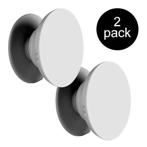 Multi-Function Expanding Phone Stand and Grip socket pop for Smartphone Tablets MP3 and more - 2 Pack White