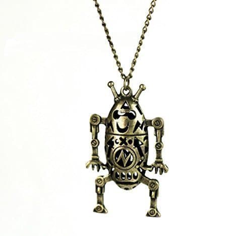 CWS Bronze 3D Mr Robot Pendant Necklace