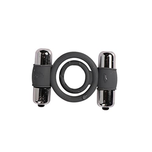 AWWFN Delay Ring, Male Silicone Delay Ring / Silicone Ring / Double Head Vibration Delay Ring More Intense Pleasure Feeling For Her And For Him