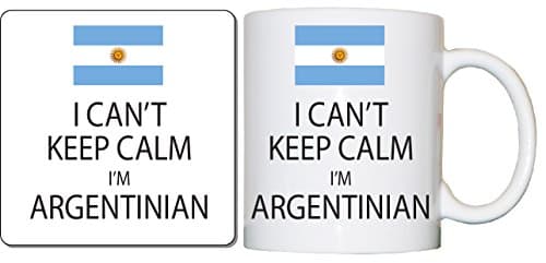 I Can't Keep Calm I'm Argentinian - Mug with Matching Coaster (A - Mug &amp; Coaster)