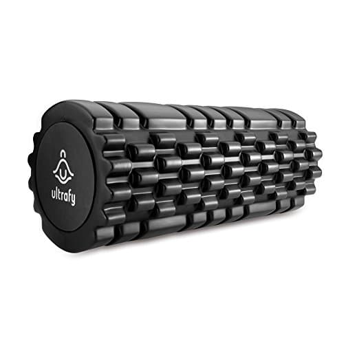 Ultrafy Foam Roller 2-in-1 High-Density Back Leg Exercise Rollers Massage Fitness Equipment for Physical Therapy, Myofascial Release, Muscle Recovery, Tissue Trigger, Full-Body Stretch (13", 8 Colors) (Black)