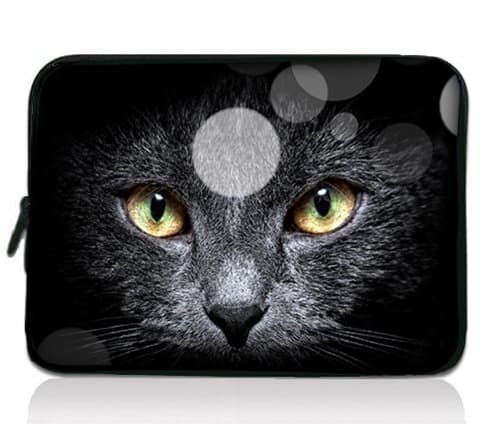 Black Cat design 16" 17" 17.3" 17.4" inch New Neoprene waterproof dustproof Laptop Sleeve soft Bag Notebook Cover case Pouch for 17.4" XPS Acer ASUS ENVY Dell HP Pavilion dv9500 Toshiba P870 17.3" Macbook Pro Compaq Sony VAIO