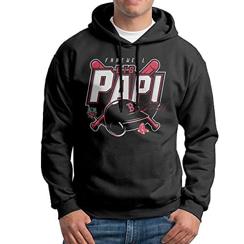 Boston Farewell Big Papi Mens Pullover Hoodies -  Black - 