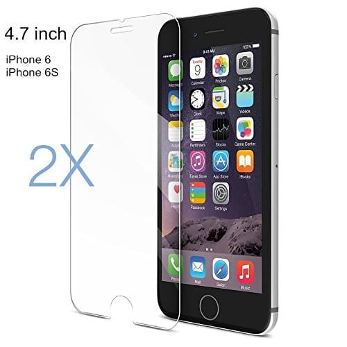 [2 Pack] Coeuspow iPhone 6s Screen Protector 4.7 inch Premium Ballistic Nano 0.33mm Tempered Glass Screen Protector, 2.5D Curved Edge Ultra Slim Guard for Apple iPhone 6 6s
