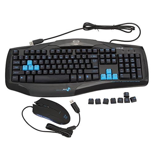 E-3LUE Cobra Wired Gaming Keyboard &amp; Mouse Bundles/Combos+USB Cable interface By Koolertron