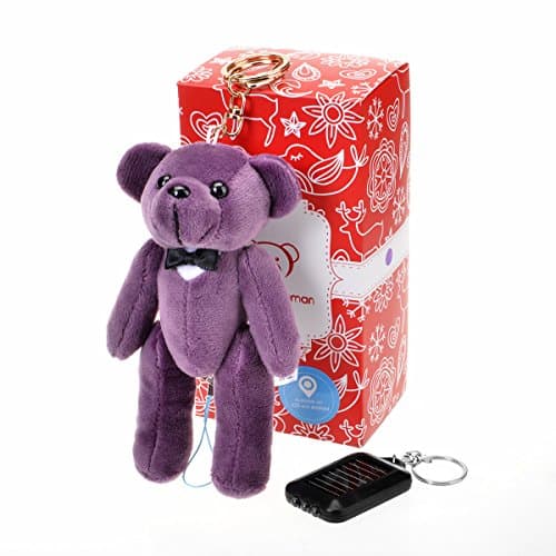 Personal Alarm, 130dB Safety Security Panic Emergency Rape Self Defence Personal Panic Alarm with Smart Position Apps and Solar LED Flashlight Keychain for IOS and Android (Purple)