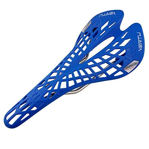 bicycle saddle - VERTU Super Comfortable Breathable MTB bicycle saddle touring saddle for ladies and gentlemen (Blue)