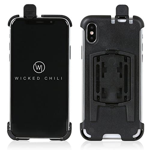 Wicked Chili Original Apple iPhone (5.8 Mobile Phone Bracket for Car Holder/Car Mount or Bicycle Bike Handlebar Mount – Custom Fit No Bike and Motorbike Mount Made in Germany – Black