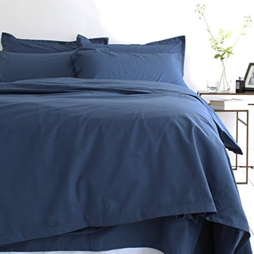 Seriously Comfy Egyptian Cotton 200 Thread Count Duvet Set (Midnight Blue, King Size)
