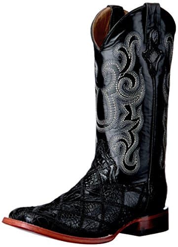Men's Patchwork GTR/ost S-Toe Western Boot, Black