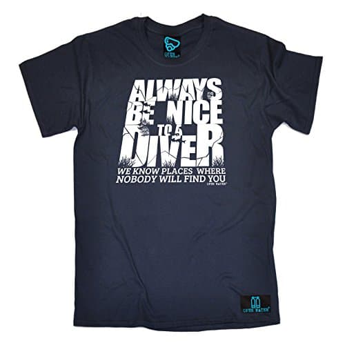 Diving Tee - Always Be Nice To A Diver - Diver Tank Mask Funny Top accessories Birthday Tee Gift Christmas Novelty For him Tshirt Clothing T Shirt T-Shirt