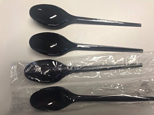 Black"Individually Wrapped" Dessert Spoon/Large Teaspoon 17cm {6.7"} (2000)