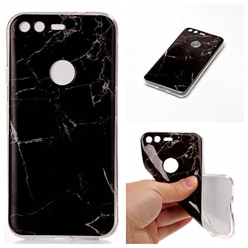 Google Pixel Case, Flexible TPU Slim Body Shield Protection and Premium Clarity (Google Pixel, Black)