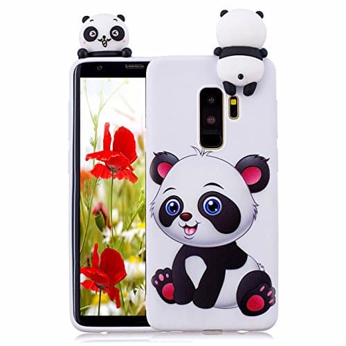 Case for Samsung Galaxy S9 Plus [Not for S9], Silicone 3D Cover Case Durable Creative Lovely Cartoon Rubber Cover for Samsung Galaxy S9 Plus,Hancda Soft Silicone TPU Flexible Bumper Skin for Children Kids Girls Case with Cute Pattern Ultra Thin Slim Unique Design Shock Absorption Animal Cover for Samsung Galaxy S9 Plus - Lovely Panda