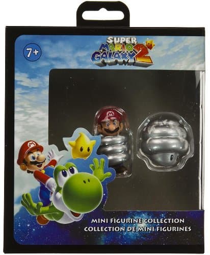 Spring Mario (~1.75") &amp; Spring Mushroom (~1.25"): Super Mario Galaxy 2 Mini-Figurine Collection