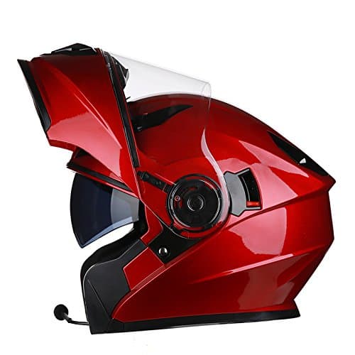 OGERT Motorcycle Helmet Men Hardhat Bluetooth Full Hemispherical Summer All Seasons Open Face Helmet Electric Locomotive,3-XXXL