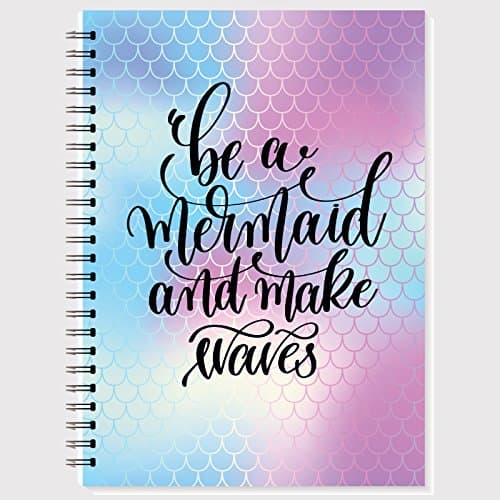 Food Diary/A5 Book: "Be a Mermaid Make Waves" /Activity Tracker Planner Log Journal Compatible With Slimming World (53)
