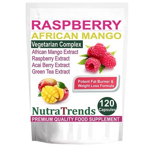 Raspberry Ketone Extract with African mango, Acai Beri, Strong Slimming Formula 120 Capsules Vegeterian