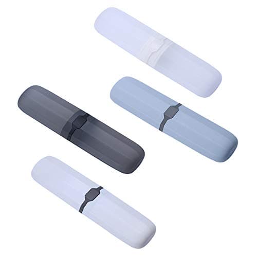Travel Toothbrush Case, 4 Pack Toothpaste Holder Container, Large Anti Bacterial Box with Cover (1)