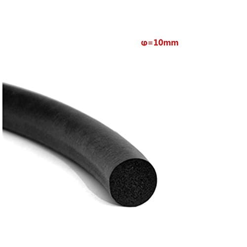 DRFLYSD 5M car Door Diameter 10mm Edge Protector Flexible O Shape Rubber Soundproof Seal Strip Solid Round Multiple Specifications