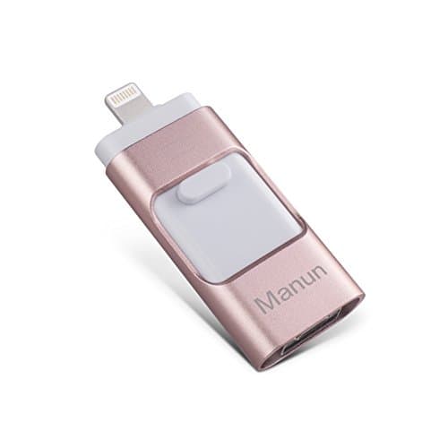 USB Flash Drives for iPhone 32GB Memory Stick, Manun otg Flash Drive External Storage Flash Memory Pen Drive for iphone and ipad iOS/ Android [Upgraded Version] Pink
