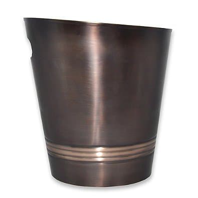 Oval Metallic Wastebasket (1, BRONZE)