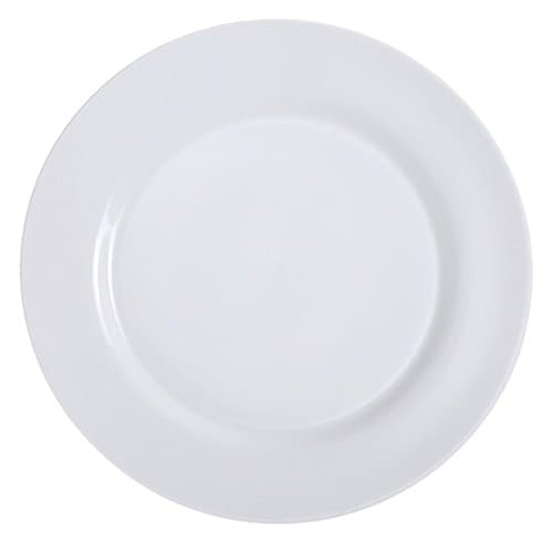 Yanco PS-8 Dinner Plate, 9" Diameter, Porcelain, Bone White, Pack of 24