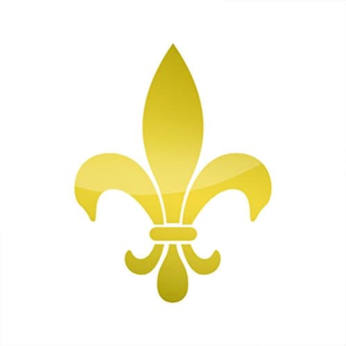 RDW Metallic (4 pcs) 1 Fleur De Lis Sticker Die Cut - Gold