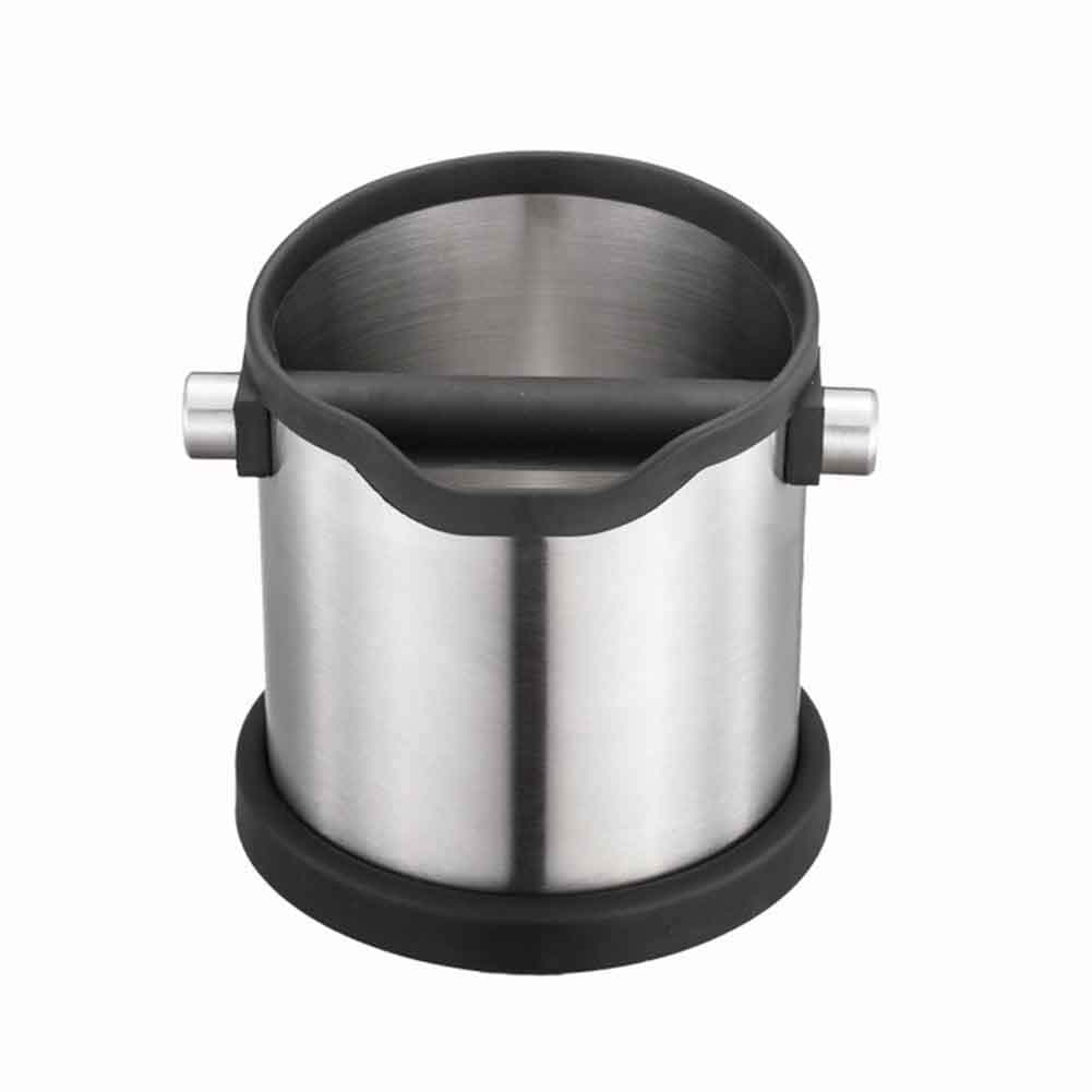 Coffee Knock Box 1800ml Bar Stainless Steel Practical Grind Container Large Capacity Home Silver Waste Bin Detachable Portable Kitchen Tool Anti Slip Restaurant