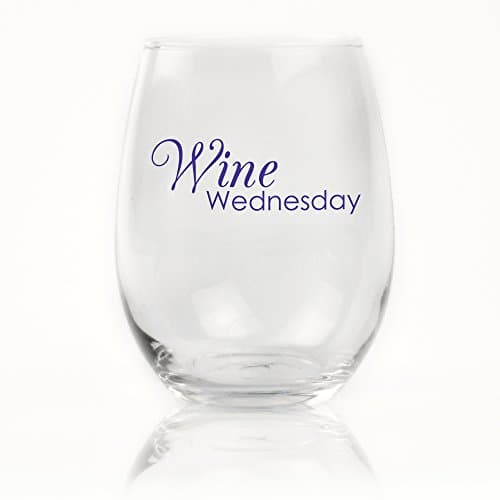 Funny Stemless Wine Glass - Wine Wednesday